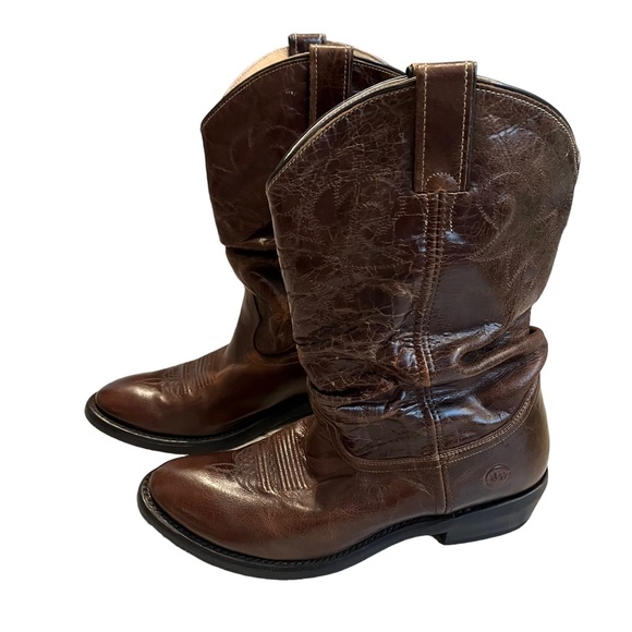 Double H Western Distressed Slouchy Boots, Sz 10 - Picture 2 of 13